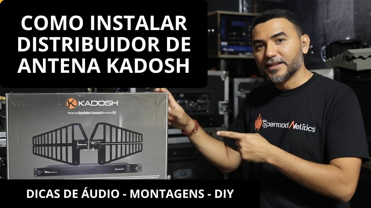 Como Instalar Distribuidor de Antenas para Microfones Sem Fio KADOSH (Passo a Passo)
