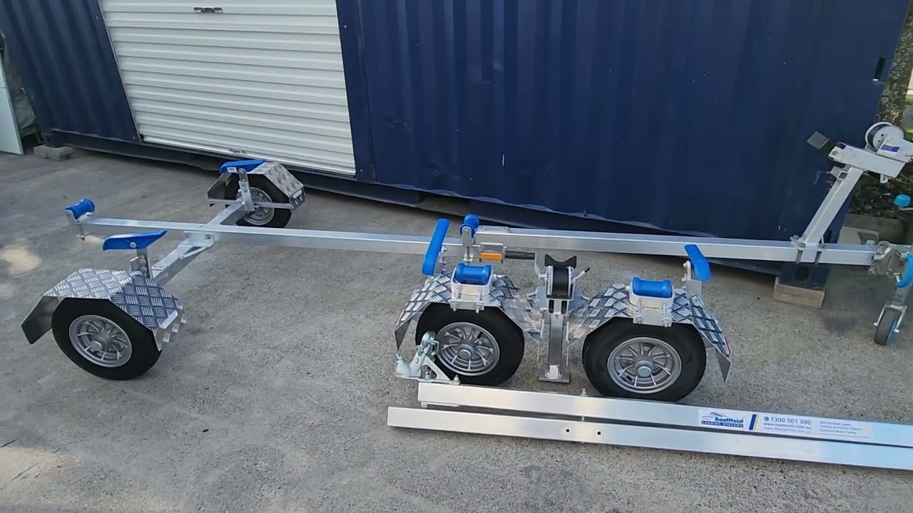 BoatHoist Barra folding aluminium trailer.