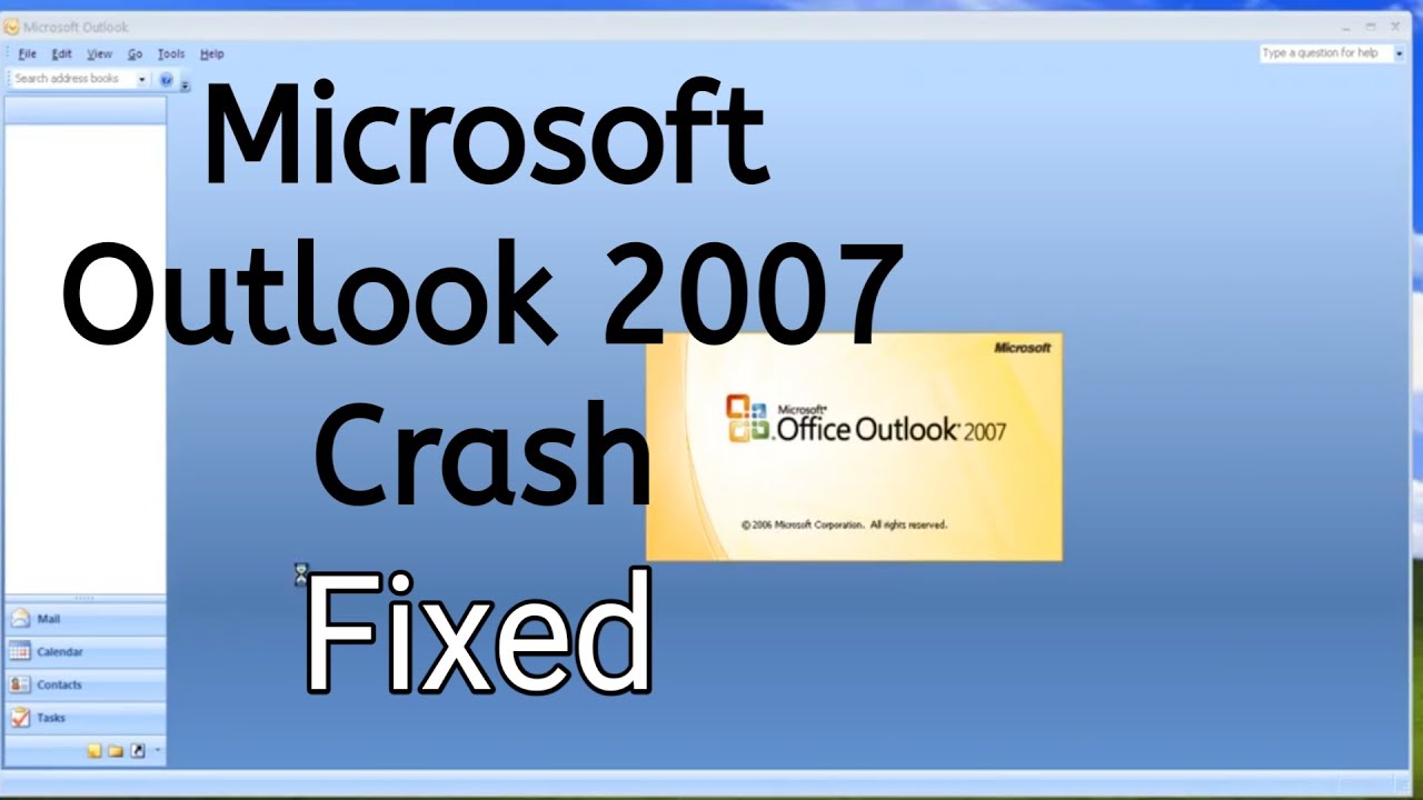 Microsoft Outlook 2007 crash fixed  100% working proof