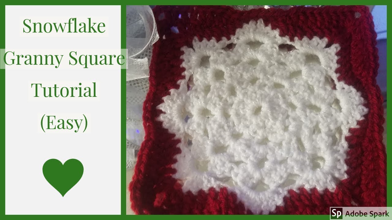 CROCHET: Snowflake Granny Square Tutorial
