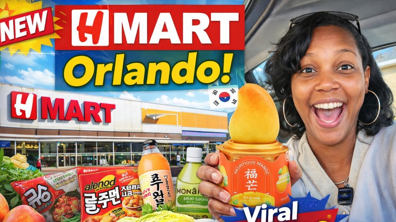 My First Time at H Mart Orlando 🇰🇷🛒 | New Store Tour + Amazing Finds!