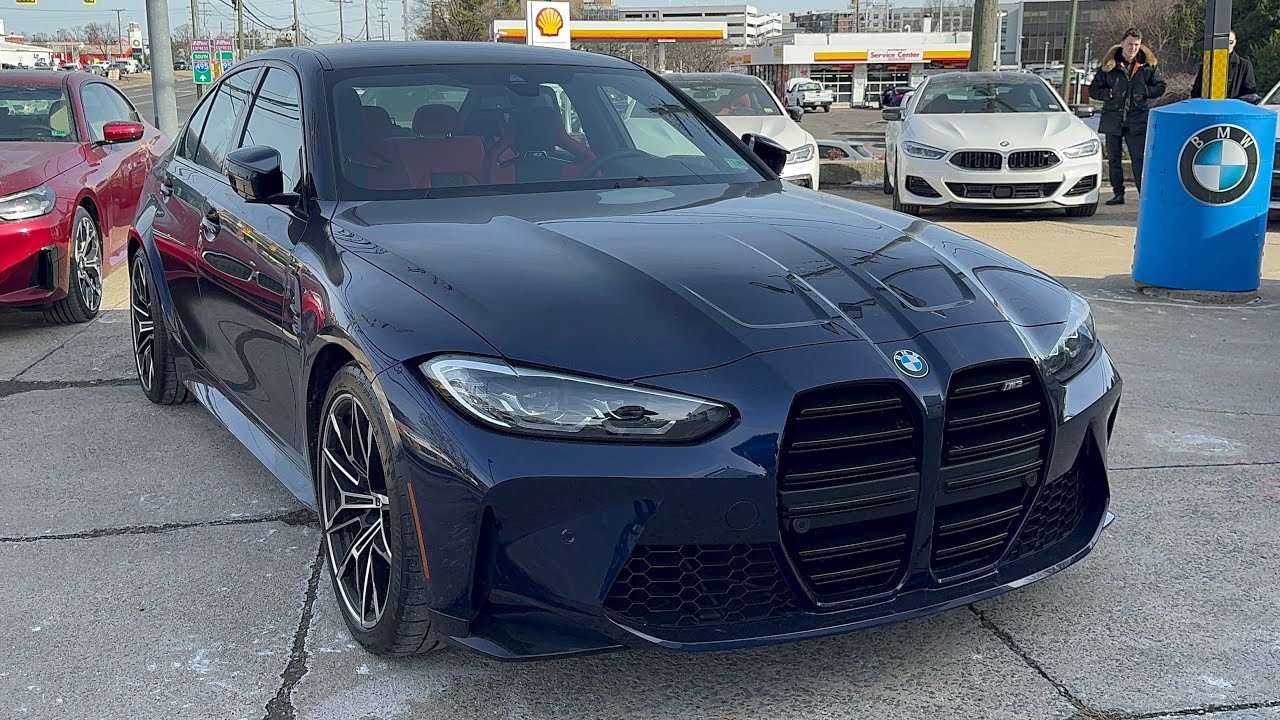 2022 BMW M3 IN TANZANITE BLUE AND FIONA RED BLACK!