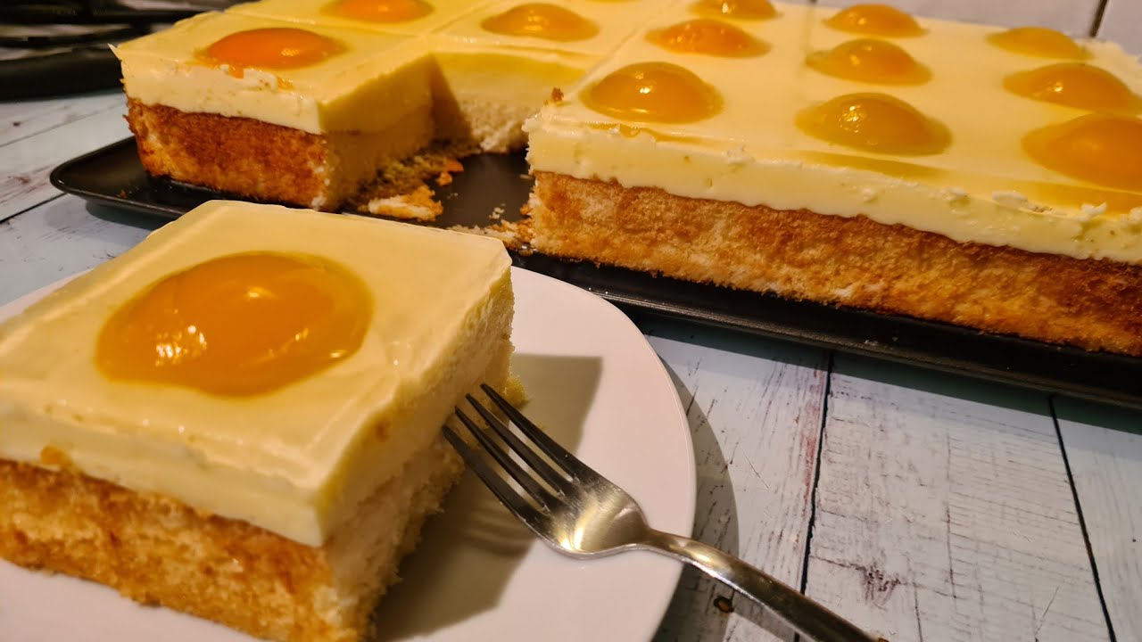 كيكة الفانيلا و المشمش على شكل بيضة 🍳🥚🍳 طعم خرافي و قوام مثل القطن
