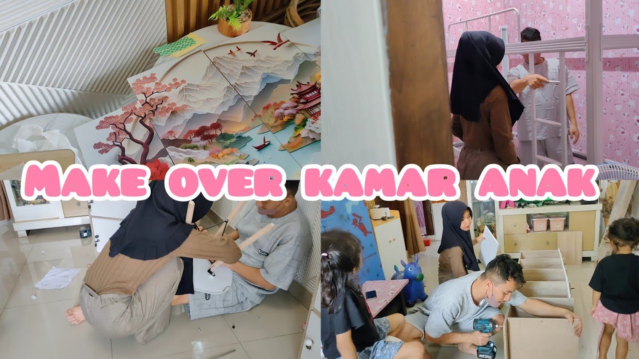 MAKE OVER KAMAR KAKAK ALEA DAN ADEK MAUREN | UNBOXING BANYAK PAKET KEBUTUNAN DEKOR 