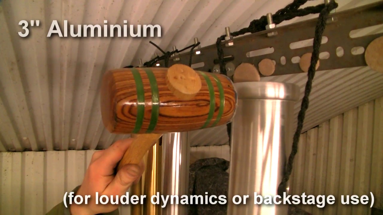 Bass chime tone comparisons - tubular bells of different materials and sizes by Matt Nolan