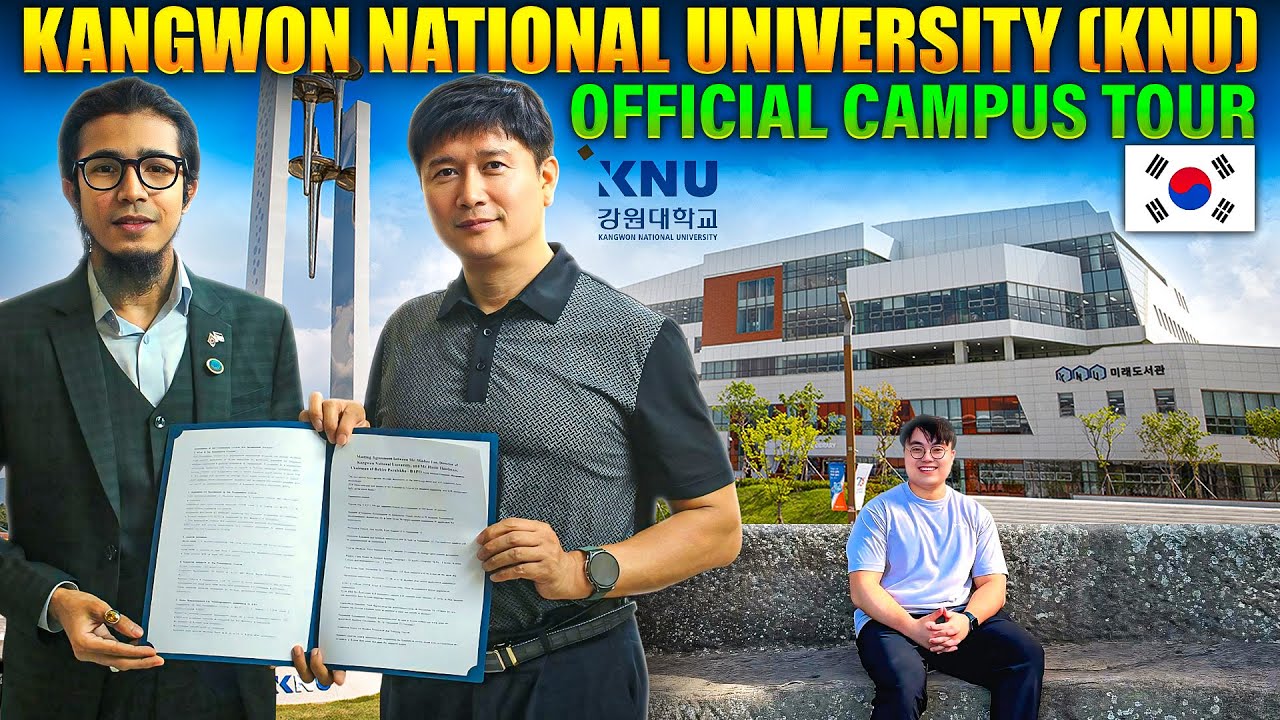 Экскурсия по кампусу Национального университета Кангвон | Обучение в Южной Корее из Бангладеш | Х...
