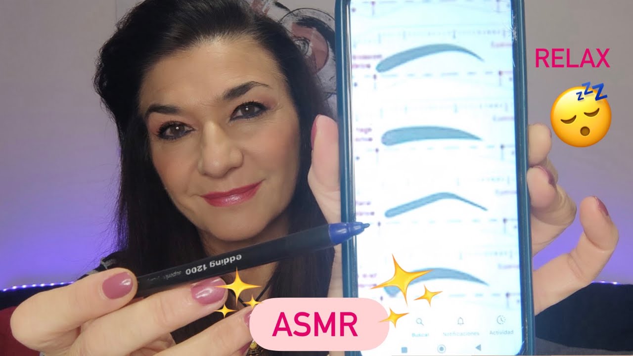 ASMR Te diseño las ✨ cejas ✨ Roleplay para dormir 😴