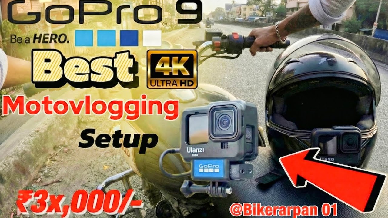 অল্প খরচে Best Moto Vlogging Setup with Go pro Hero 9 | Moto Vlogging Helmet setup Making || 