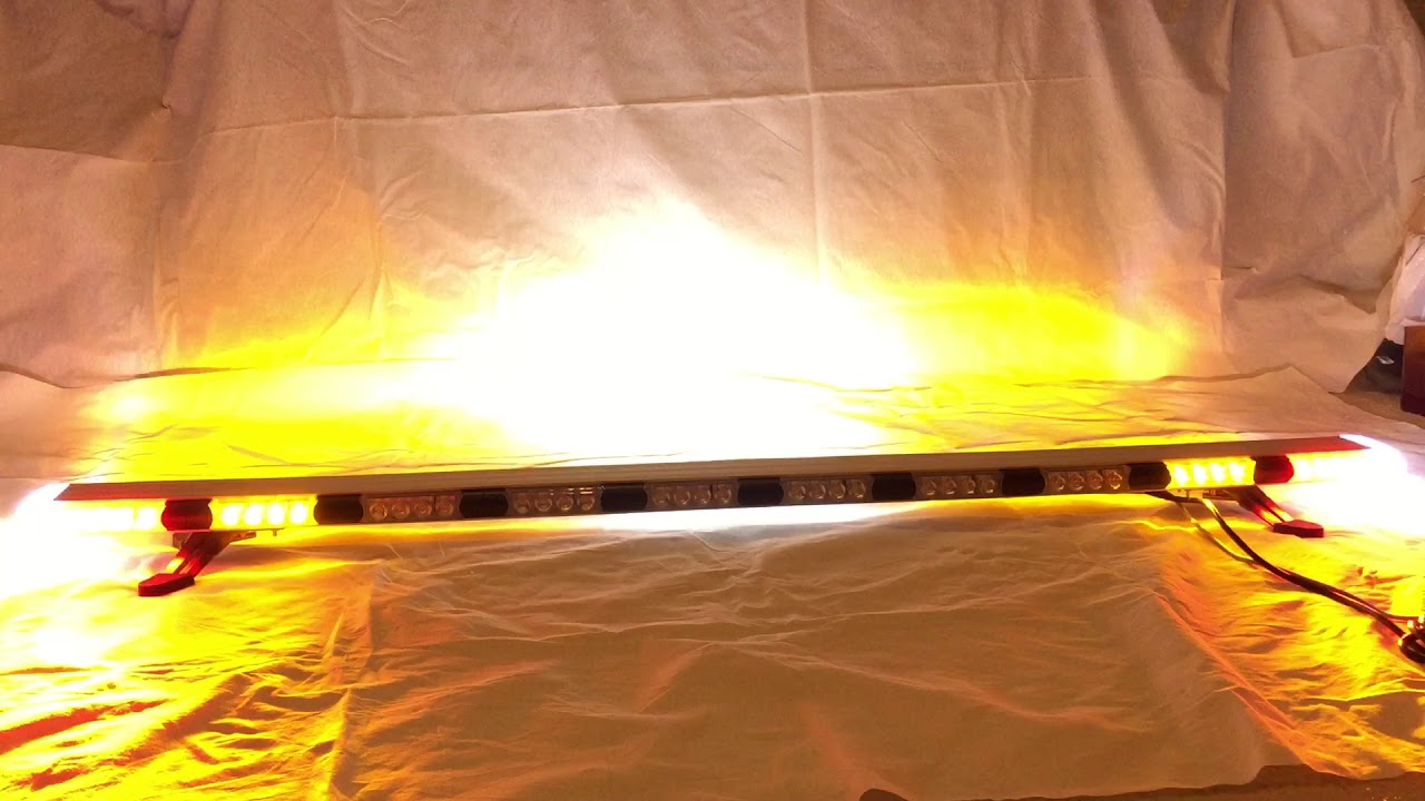 56” 112 LED Amber Flashing Light Bar Tow/Plow Truck Wrecker w/ BRAKE&CARGO Light