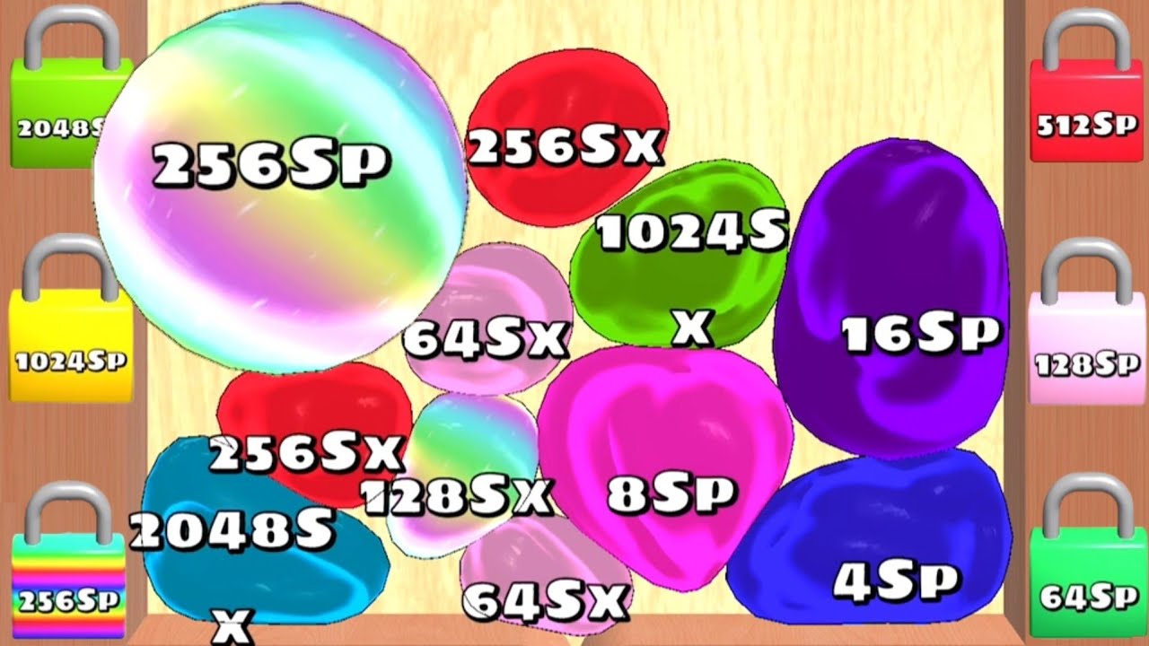 BLOB MERGE 3D - Jelly 2048 Challenge infinity Satisfying ASMR Gameplay