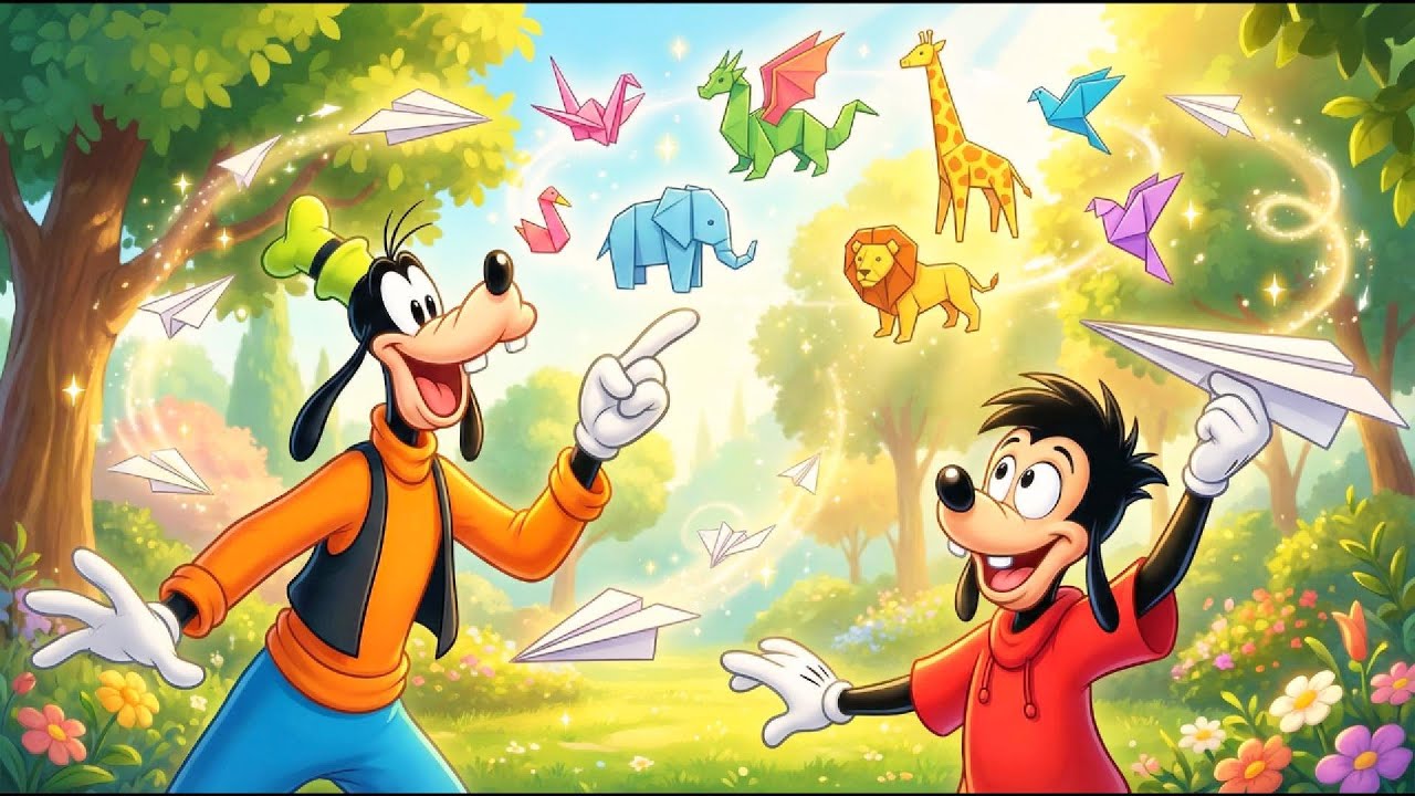 Paper Planes Turn into Magical Animals! ✈️🦁🦒 Goofy & Mickey’s Forest Surprise ✨ | Goofy Animation