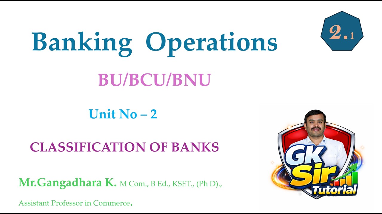 Unit - 2 Classification Of Banks