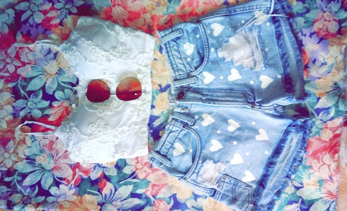 DIY Customização de jeans ( Keyla Tito)