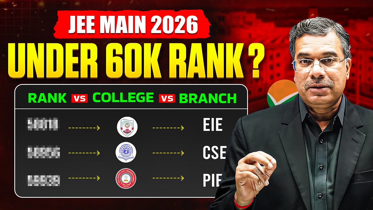 Under 60K Rank in JEE Main 2026 ?🔥 Best NITs, IIITs, GFTIs & Top Branches You Can Get