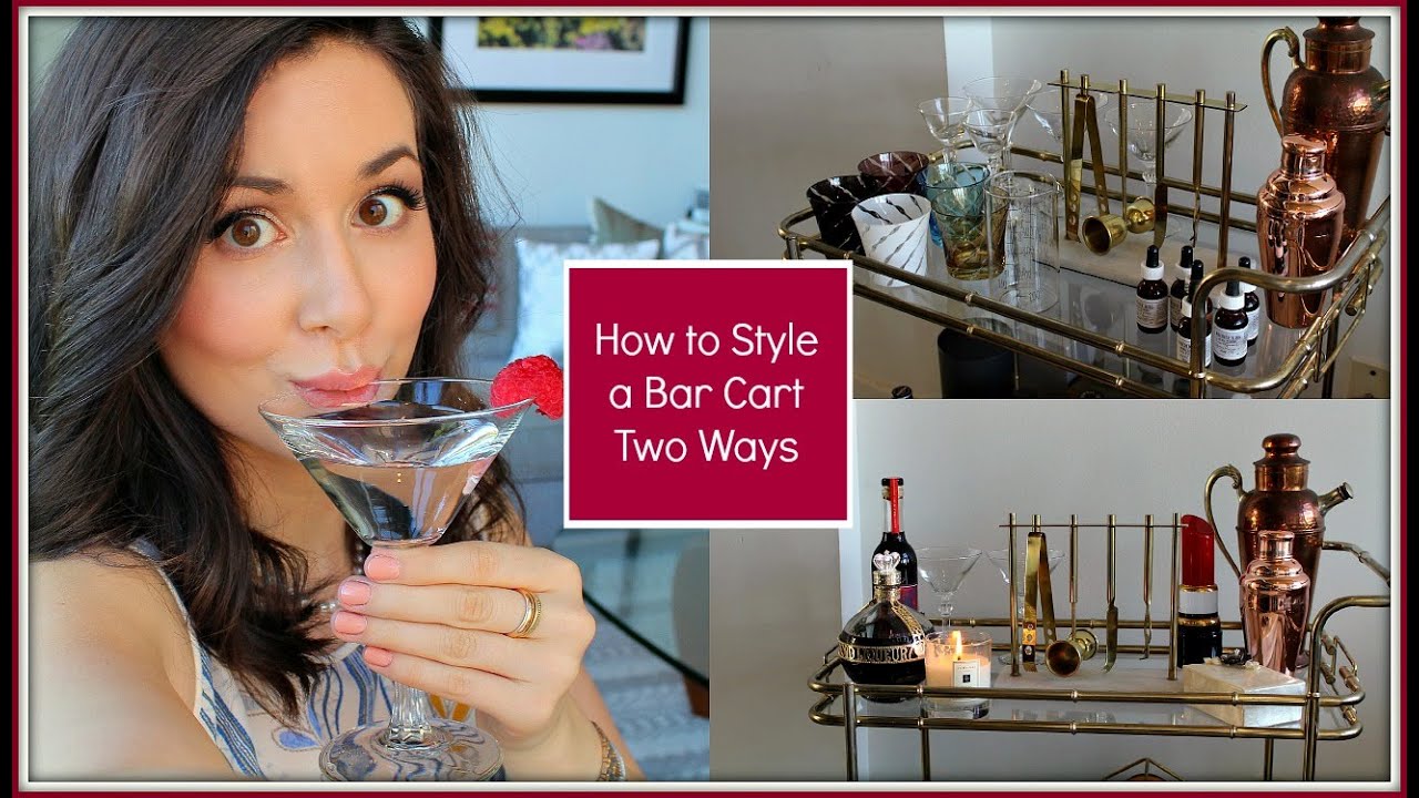 How to Style a Bar Cart Two Ways