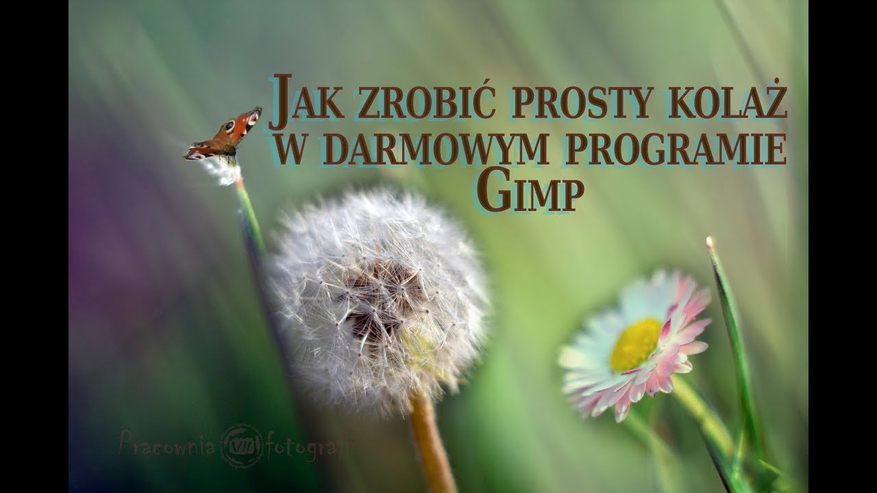 Prosty kolaż z 4 zdjęć w darmowym programie graficznym Gimp.