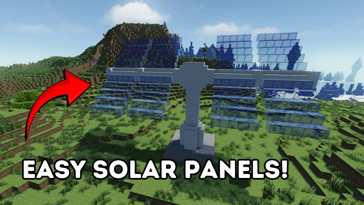 How to build EASY Solar Panels in Minecraft!