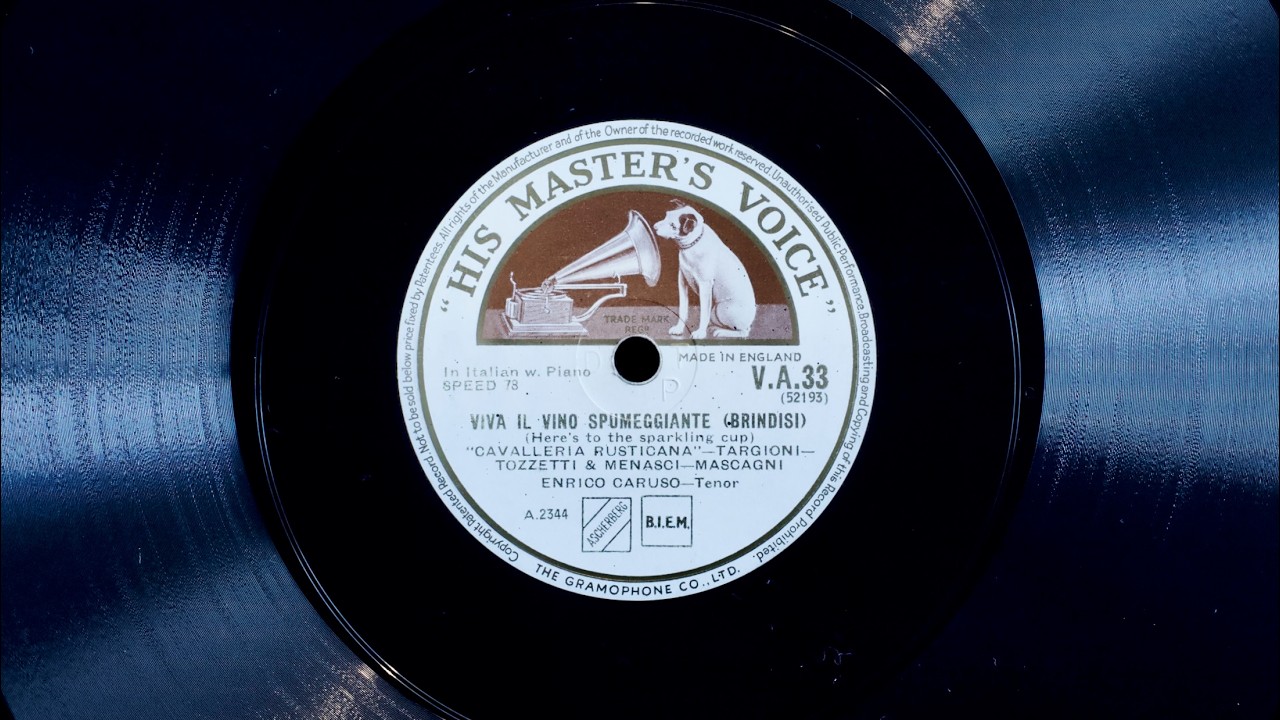 Vivo il vino spumeggiante • Enrico Caruso (EMG Mark Xb Oversize Gramophone)
