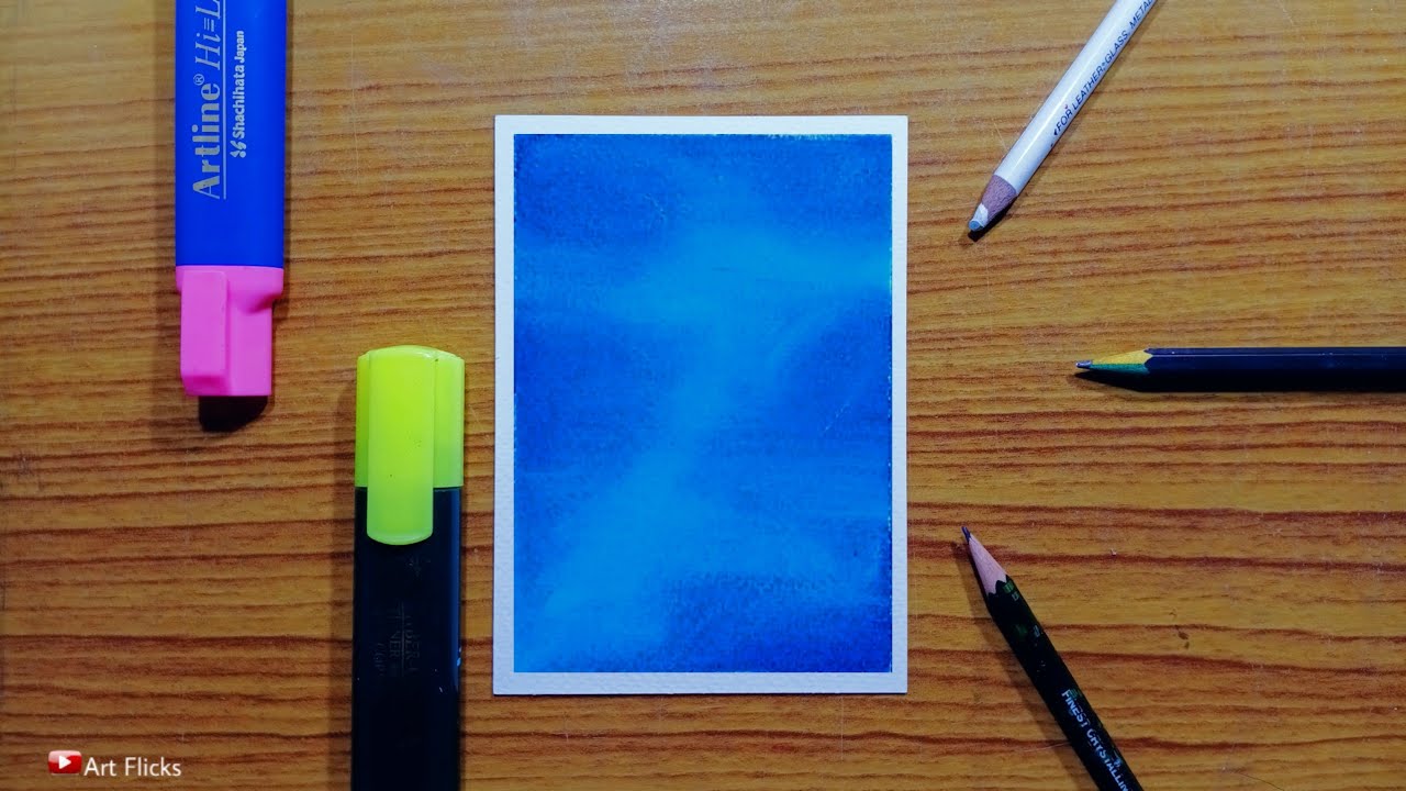 simple Oil pastel drawing for beginners |moon light oil pastel | Art Flicks