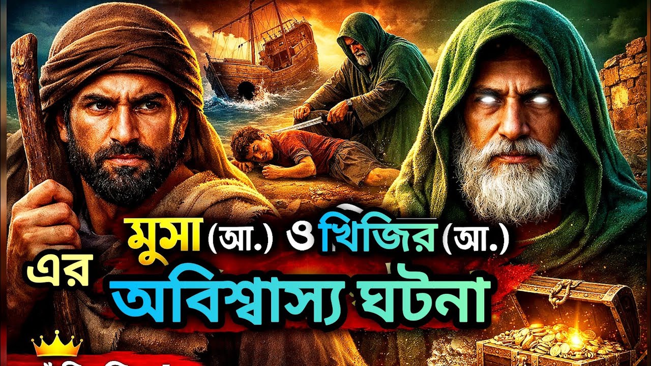 মুসা আঃ এবং খিজির আঃ এর ঐতিহাসিক ঘটনা । শিক্ষানীয় ভিডিও।