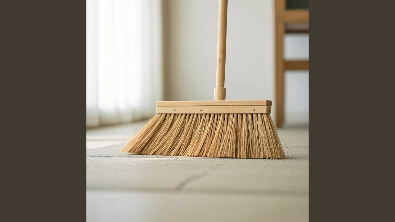 A broom’s soft sigh