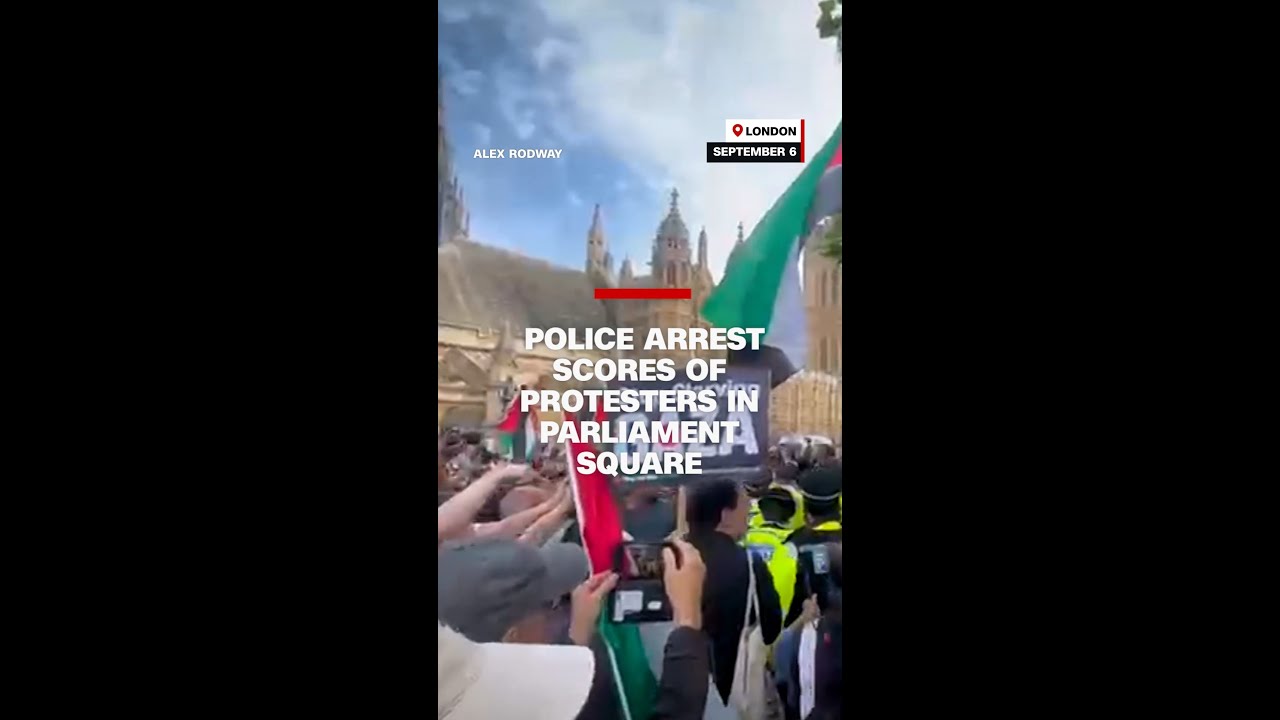 Police arrest protesters in London&rsquo;s Parliament Square