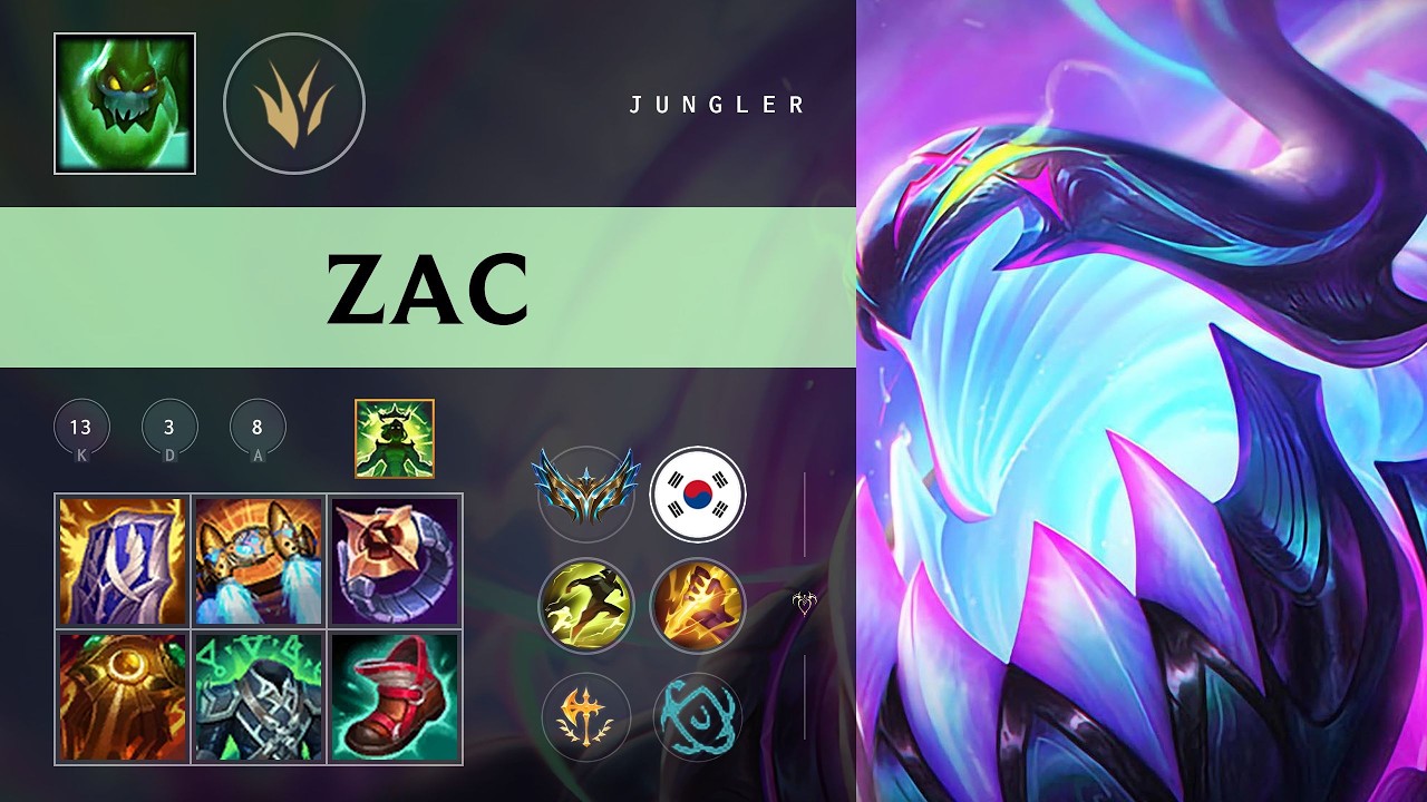 Zac Jungle vs Rengar - KR Challenger Patch 26.10