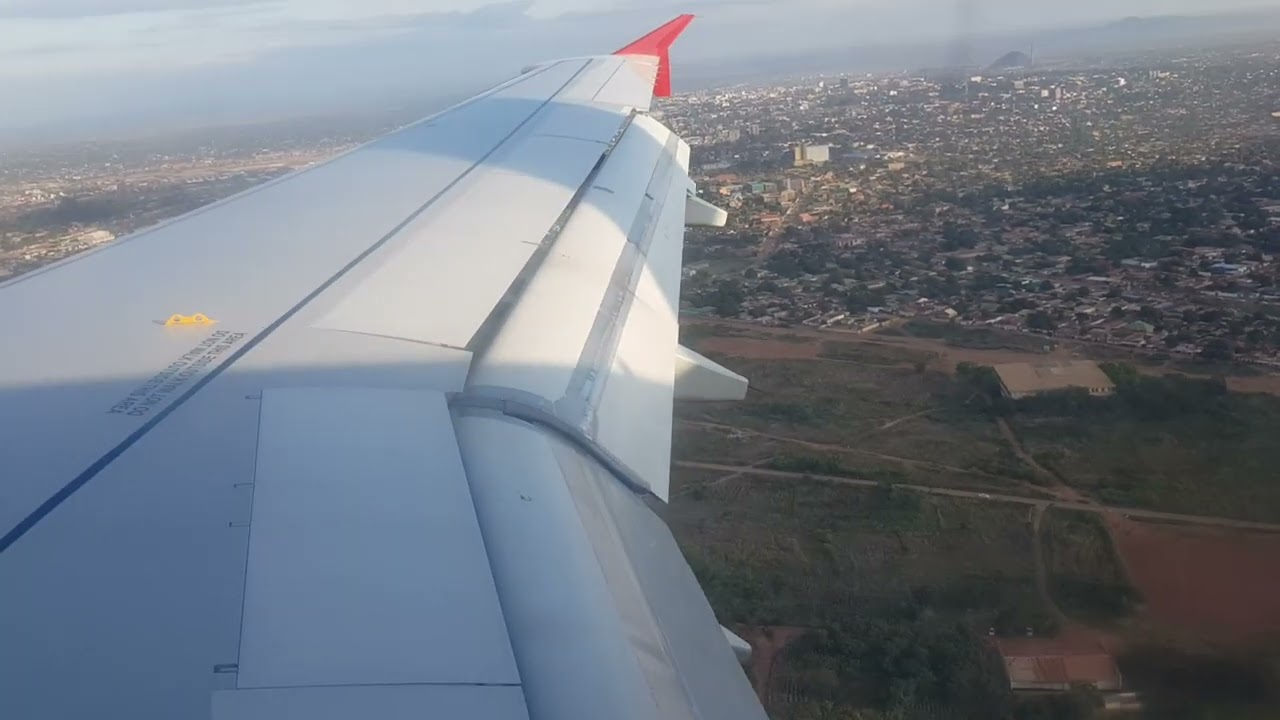 Attérrissage CAA Airbus A320 a Lubumbashi (aéroport international de luano)🇨🇩