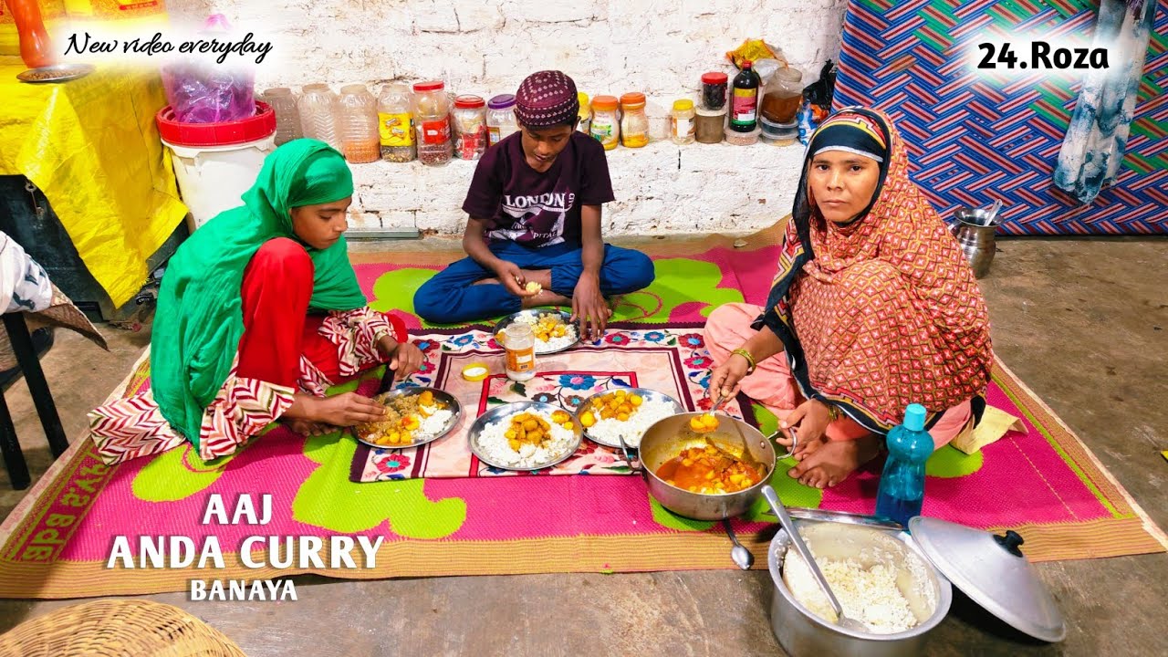 IFTAR KE BAD || Egg Curry with White Rice Dinner || 24.Roza