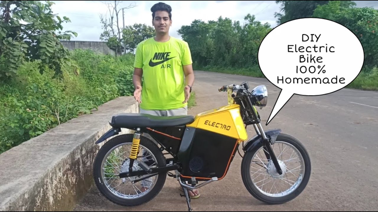 Homemade Electric Bike || 48v 750w BLDC Motor || How to make electric bike || Gururraj Chavan