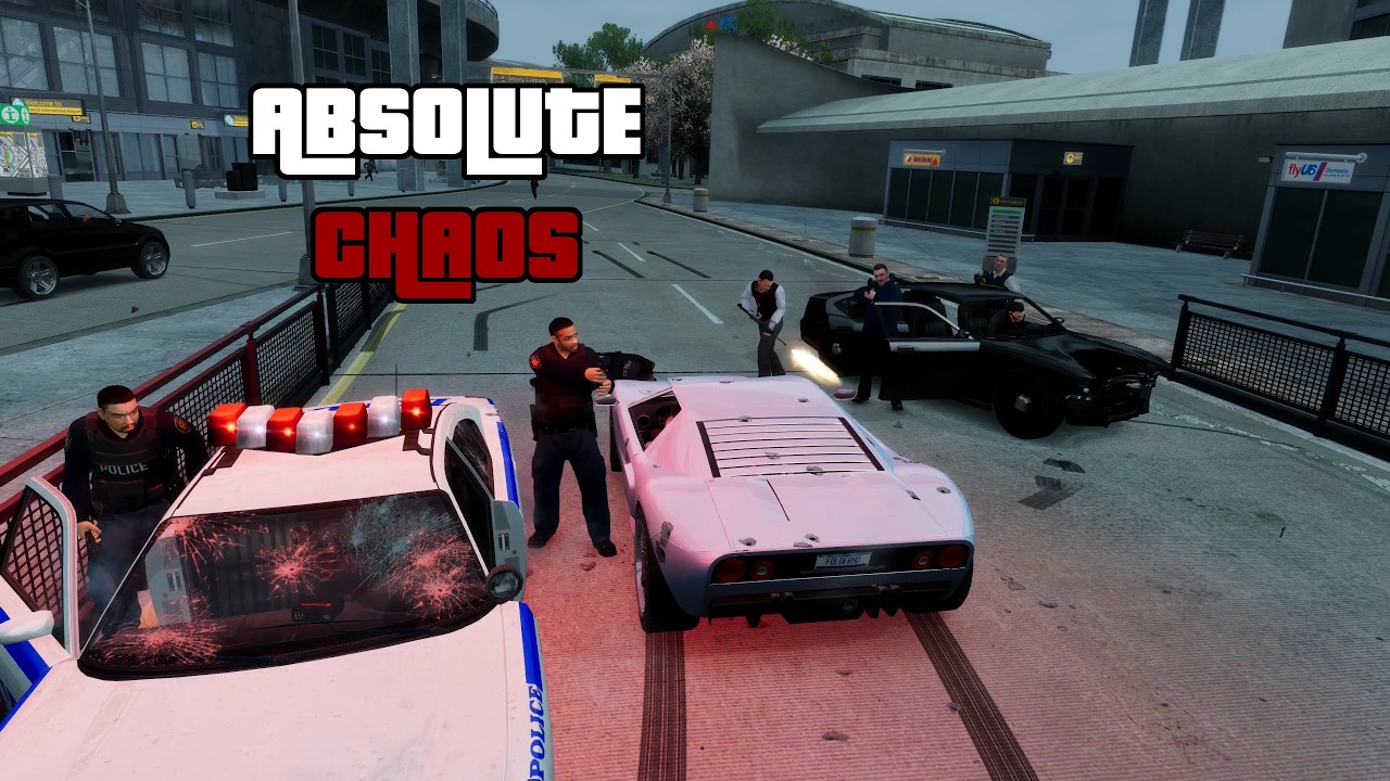 GTA IV TBoGT - Drive by Airport Rampage + 6 Star Escape