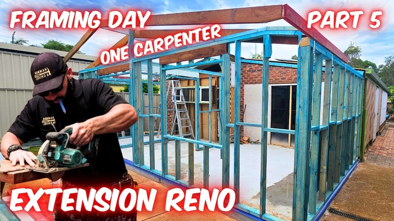 Extension Renovation | Framing Day! | 1 Carpenter | Part 5