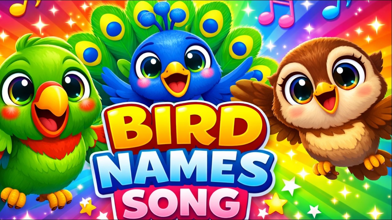 Bird Names Song for Kids 🐦 | Learn Birds the Fun Way | Nursery Rhyme