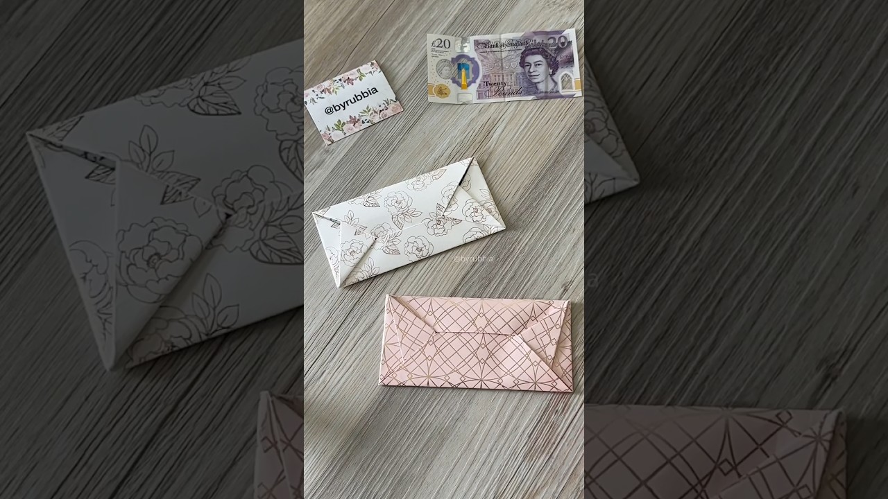 How to make an envelope without tape or glue #diy #envelope #shorts #origami #how #howto #papercraft