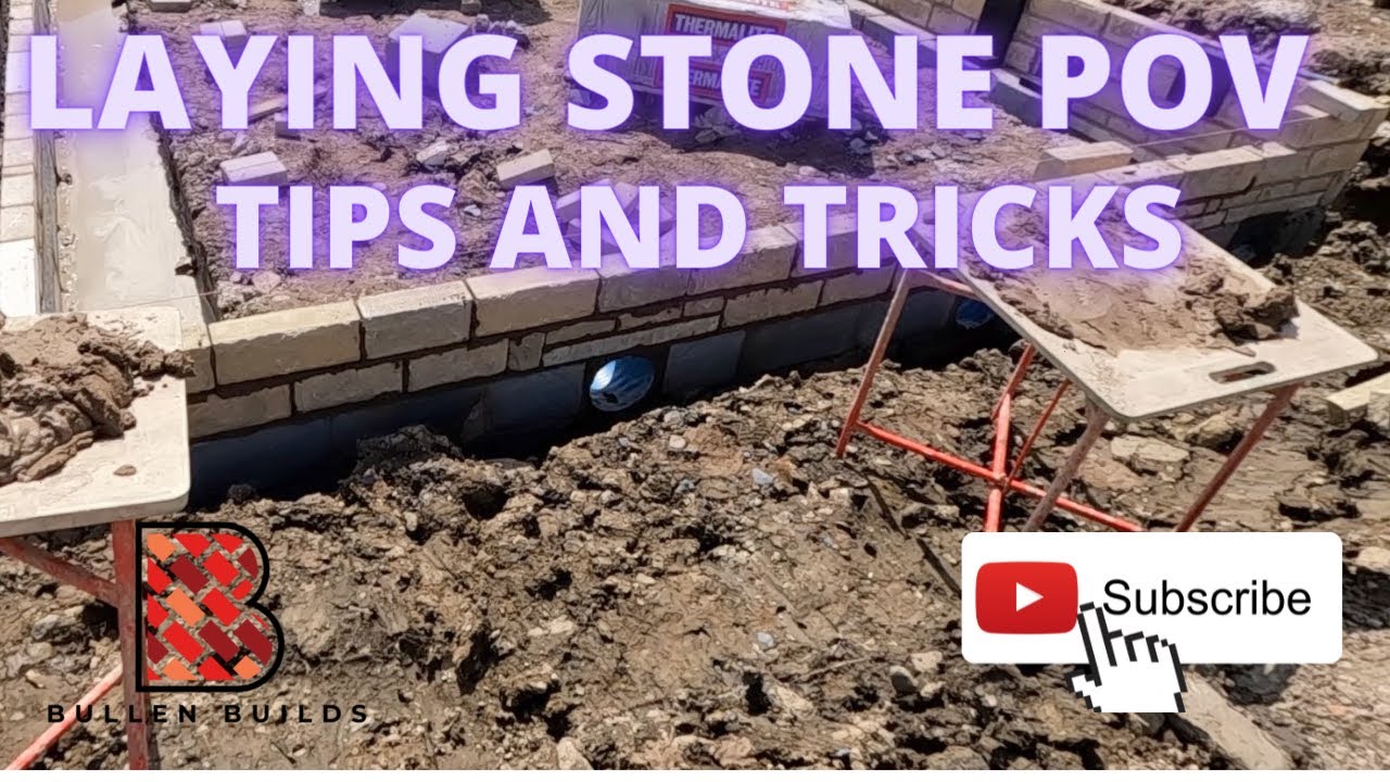 Laying Stone POV Coursing Stone Tips N tricks - Bricklaying UK