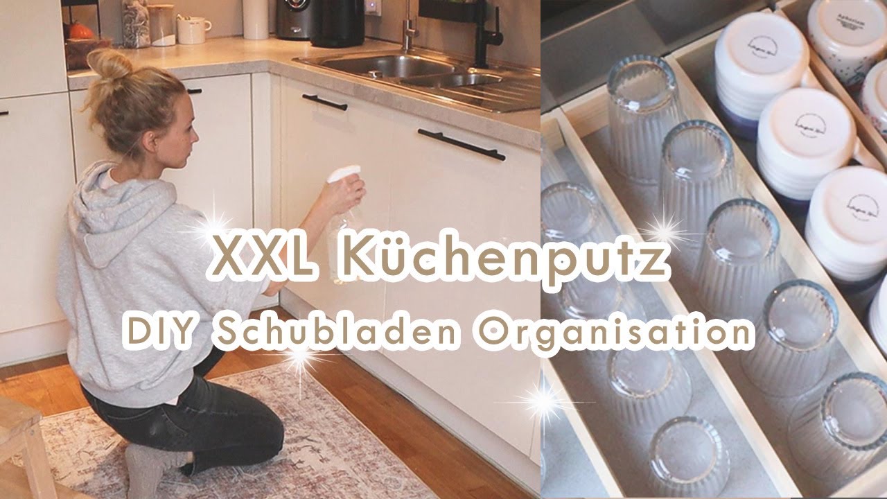 Gro&szlig;e K&uuml;chenorganisaton + gr&uuml;ndlich putzen | Wir drehen die K&uuml;che auf links | DIY Schubladentrenner
