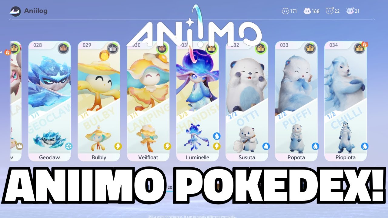 Lets Look At the Aniimo Pokedex  The Aniilog!