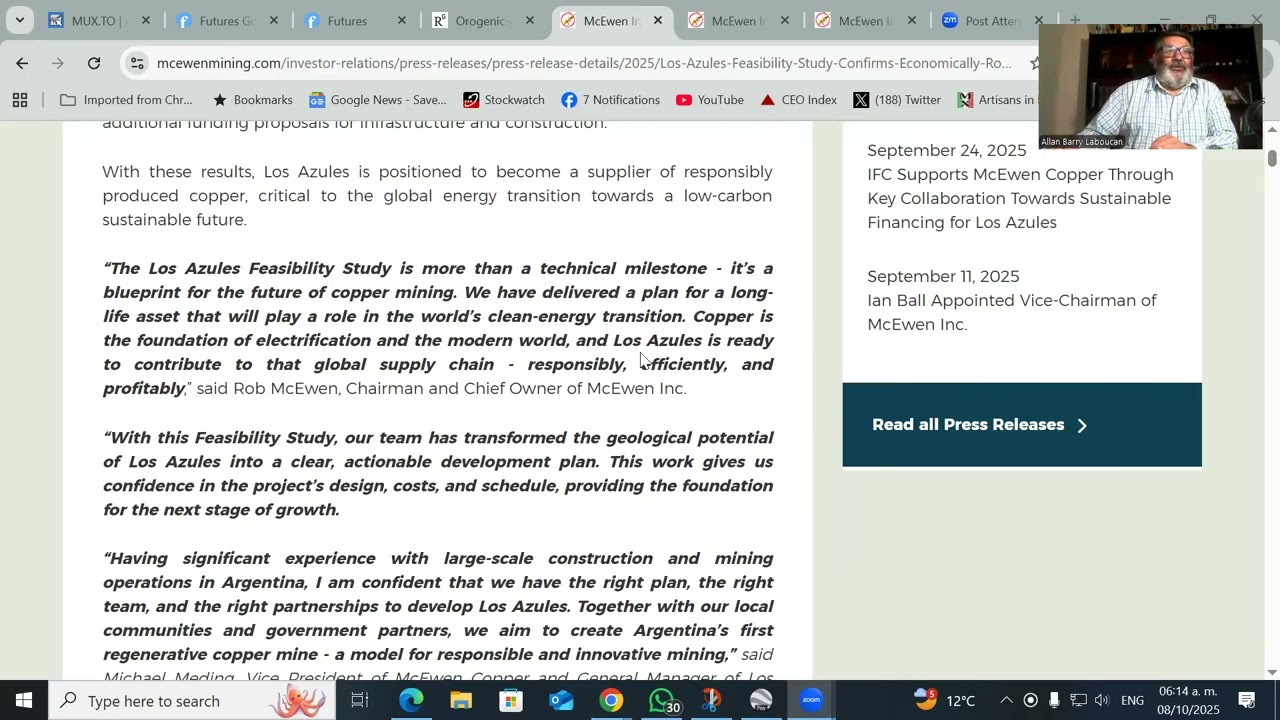 McEwen Inc. объявляет о проведении технико-экономического обоснования своего проекта мирового кла...
