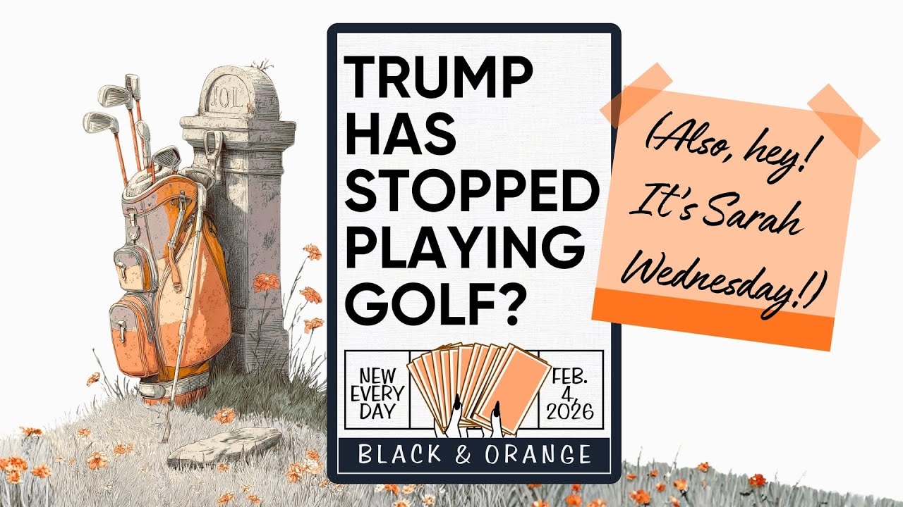 Trump has stopped playing golf? Also GOOD NEWS to be had! Accountability! Justice! Safe children!