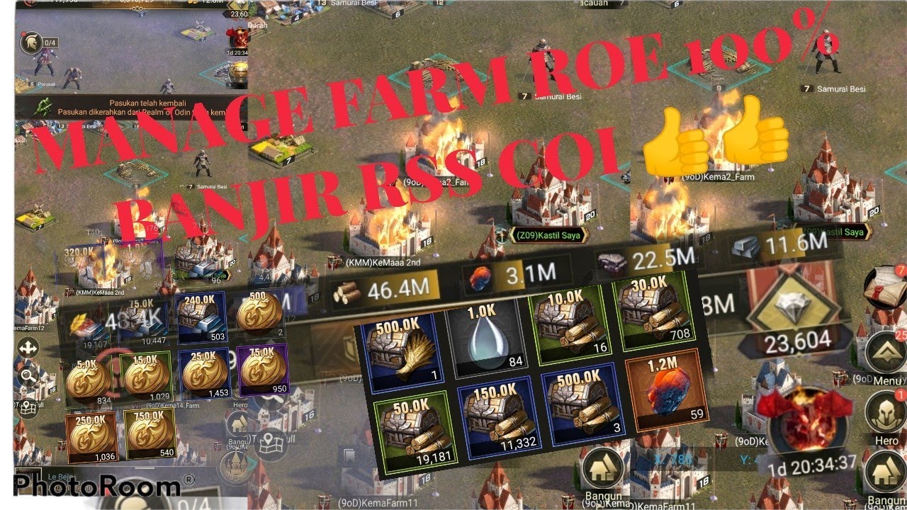 SARAN UNTUK AKUN FARM ROE / FARM RISE OF EMPIRES / CARA MEMBUAT FARM / ROE TIPS / RISE OF EMPIRE
