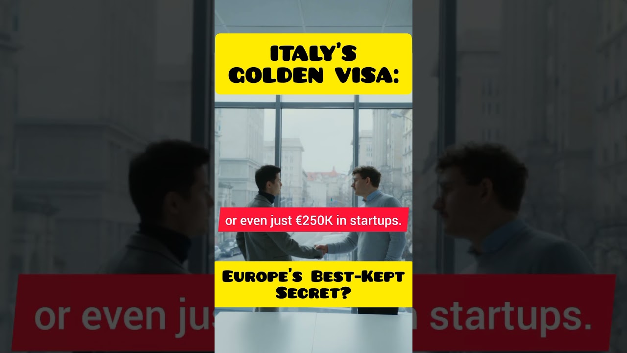 Italy’s Golden Visa: EU access with no relocation? 🇮🇹💶 