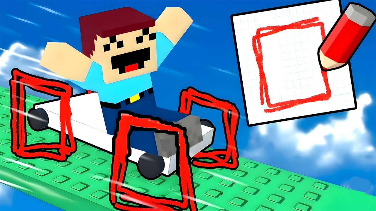 ¡ROBLOX pero DIBUJO MIS RUEDAS para ESCAPAR!