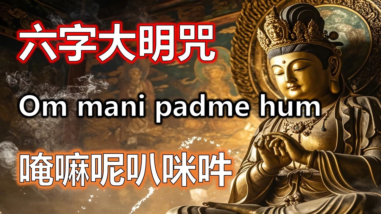六字真言每日循環，六字大明咒累積看不見的福氣#大悲咒#觀世音菩薩#準提咒#准提咒