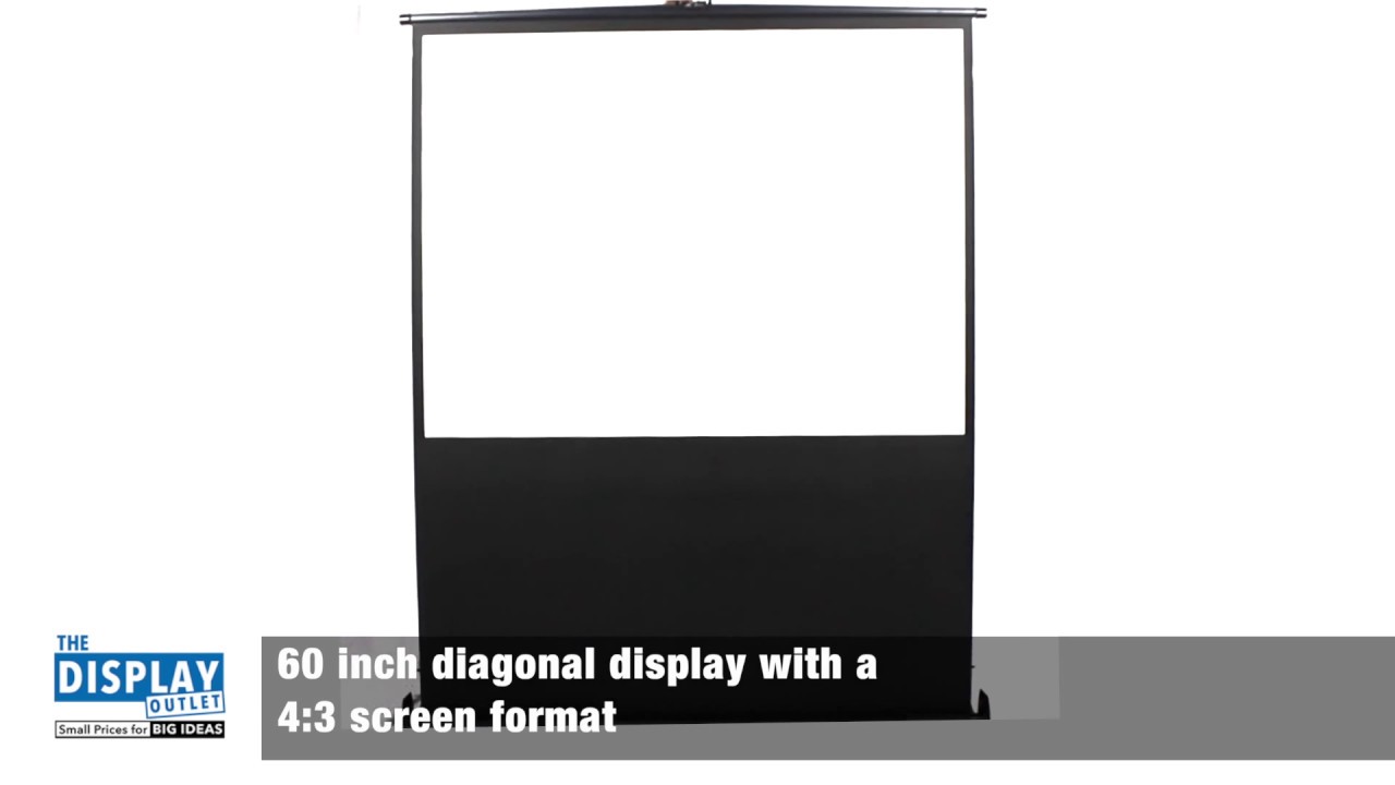 Portable Floor Stand Retractable Projector Screen 60" 4:3
