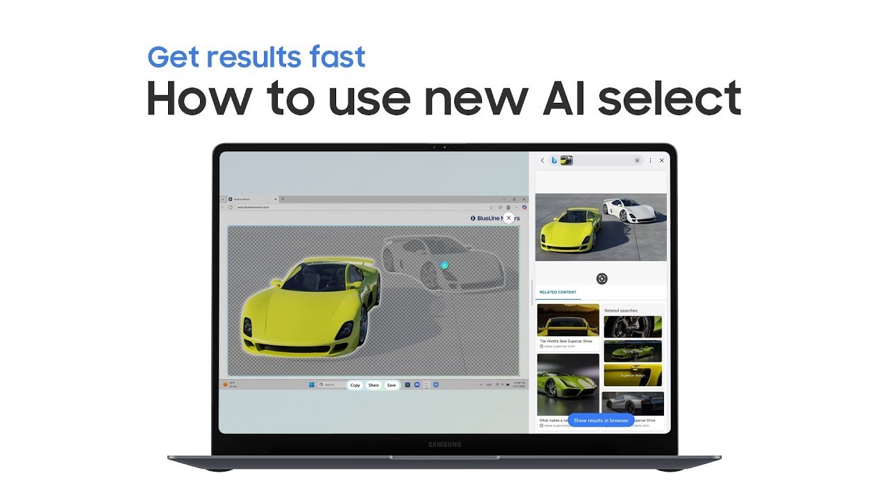 How to use new AI Select features on Galaxy Book | Galaxy AI | Samsung