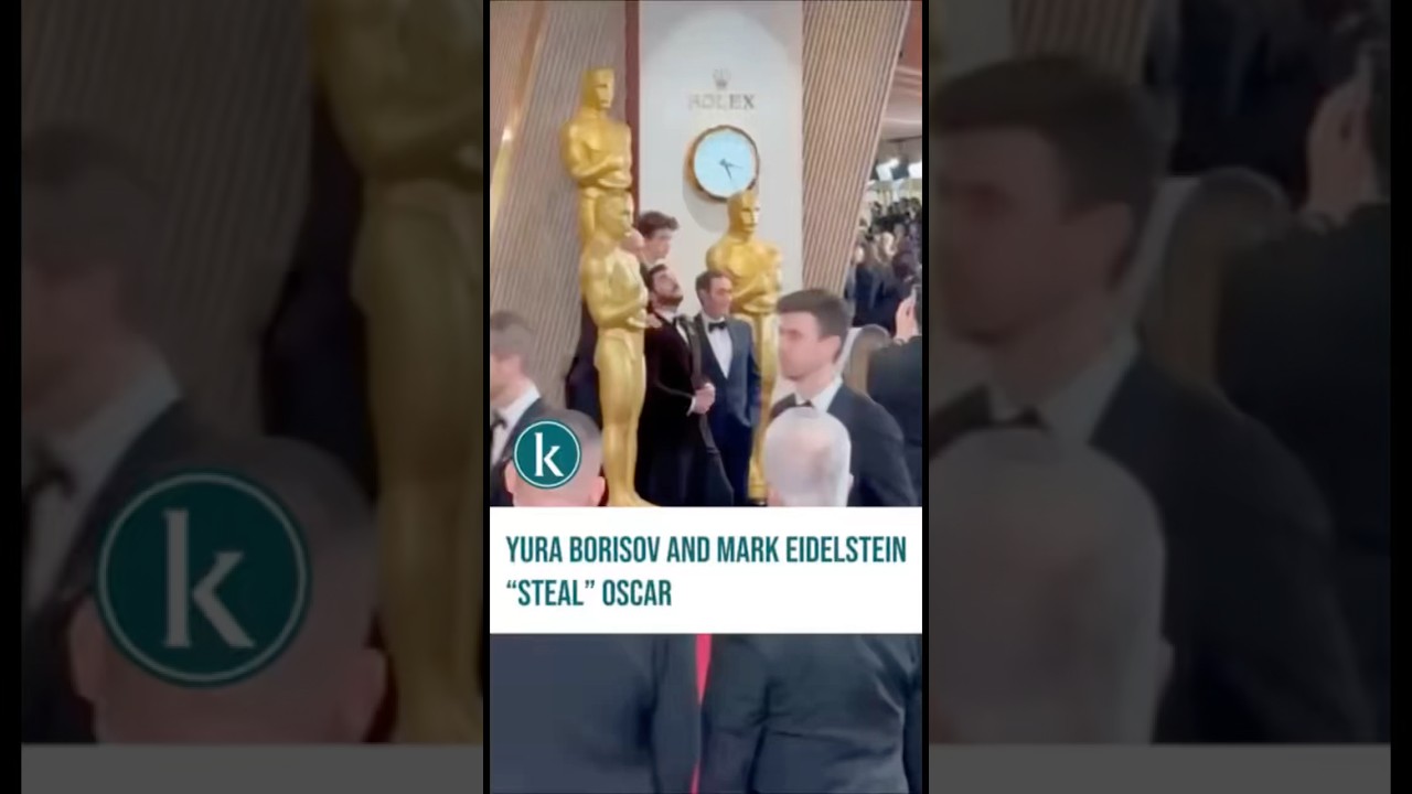 Yura Borisov and Mark Eidelstein &ldquo;steal&rdquo; giant oscar statue while Anora wins big