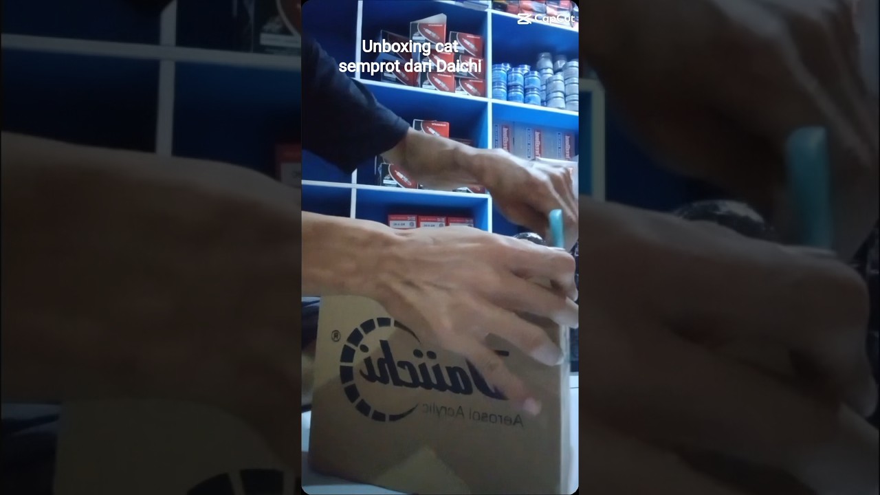 unboxing cat semprot merk daichi dari win produk 