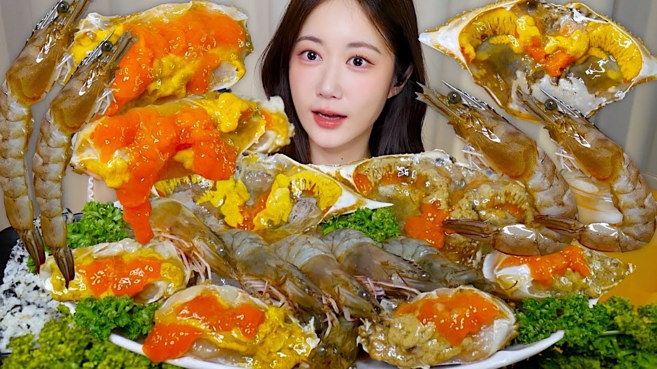 합법적 밥도둑😋간장게장 새우장으로 나트륨 충전🧡알배기간장게장 먹방 Soy Sauce Crab + Shrimp カンジャンケジャン |  Mukbang ASMR
