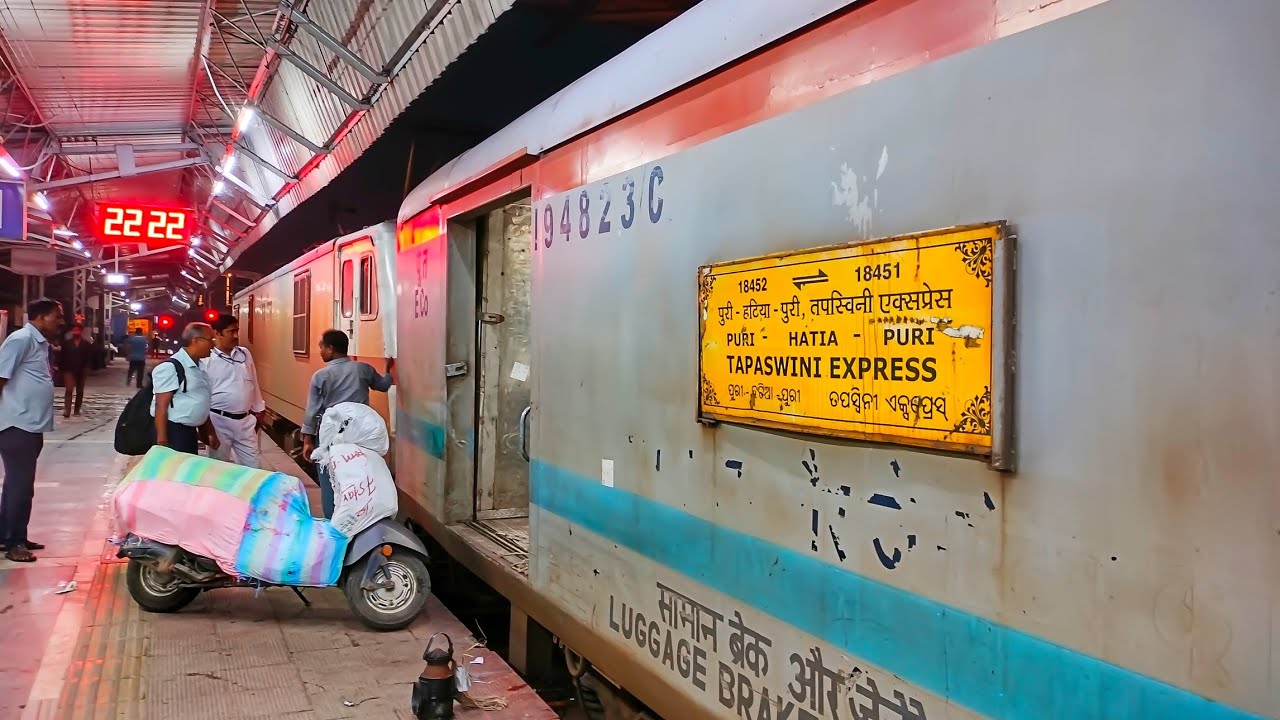 Onboard  18451 Tapaswini Express | Jharsuguda Jn - Puri | Vlog | Detailed Coverage