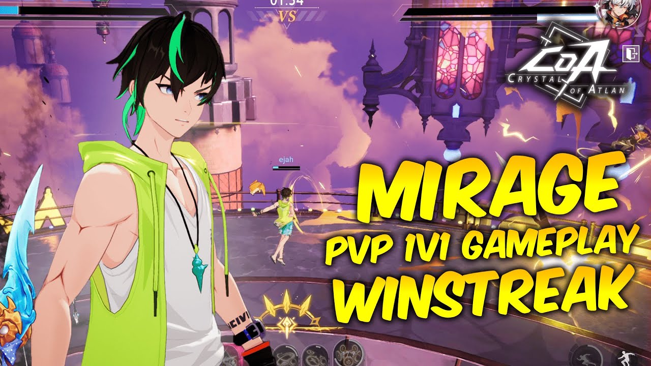 Assasin Class Mirage PvP 1v1 Gameplay & Skill Build - Crystal of Atlan